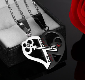 Collier pendentif clé et serrure 1314520, bijoux de mariage pour couple, amoureux, femmes et hommes - Product Image 6