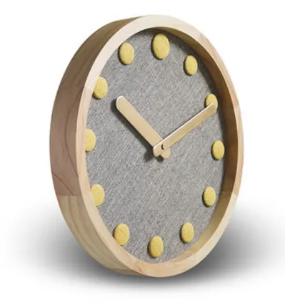 Naturale solido rotondo decorativo telaio in legno antico orologio da parete in legno