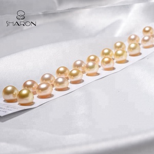 Chất Lượng Cao 10-12Mm AA + Nước Biển Một Cặp Trung Quốc Vàng Biển Nam Vòng Hạt Ngọc Trai - Product Image 4