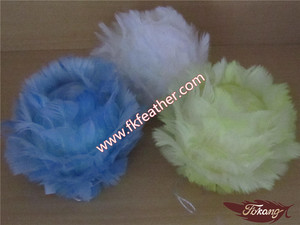 Artículos Más Vendidos Pavo Pluma De Bola De Plumas Flor de Plumas Rosas Con <span class=keywords><strong>Estrella</strong></span> De Navidad Y Decoraciones de <span class=keywords><strong>La</strong></span> Boda - Product Image 3