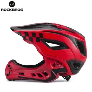 rockbros儿童平衡自行车安全运动全脸覆盖自行车骑行头盔