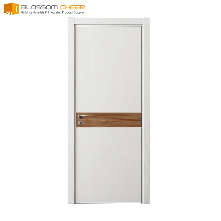 Chinese fir wood swing door with natural veneer teak polish doors tiny wood doors