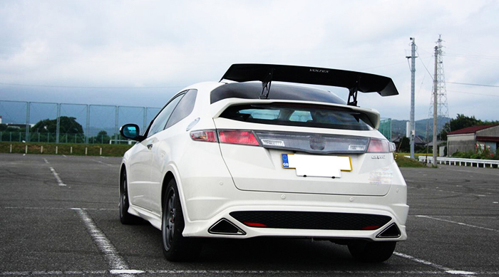 EPR シビック FN2 Type R GT用 カーボン製トランクウィング リア