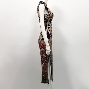 Nuovi Arrivi <span class=keywords><strong>Abbigliamento</strong></span> Autunno Manica Lunga Vestiti Modello Cheongsam Abito Lungo - Product Image 3