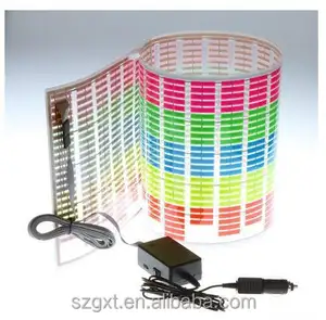 Sound Music Activated EL Car Sticker Equalizer Glow Flash Panel