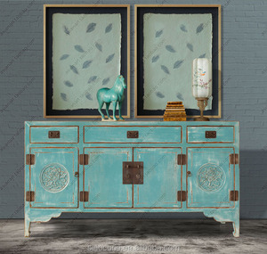 Mueble antiguo chino, aparador pintado a mano - Product Image 2