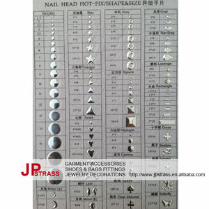 विभिन्न आकारों के साथ धातु के स्टड सजावट के लिए गर्म फिक्स पत्थर - Product Image 1