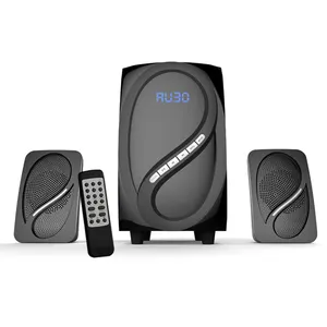 2.1 Subwoofer audio multimediale di moda con telecomando per altoparlanti Bluetooth Wireless Home Theater