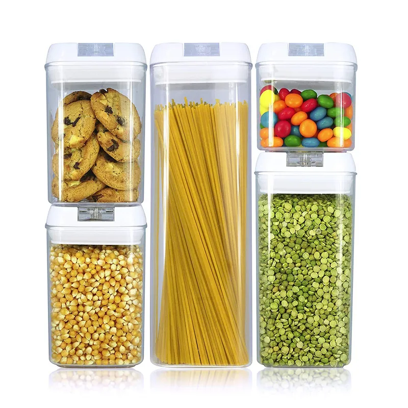 5-Piece BPA Free Air Tight Food Containers For Pantry Organization And Storage