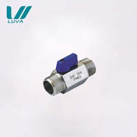 Vannes à boisseau sphérique miniatures manuelles en acier inoxydable 304 316, filetées NPT BSP (mâle/femelle), pour usage commercial en cuisine, port de 1/4"-2"