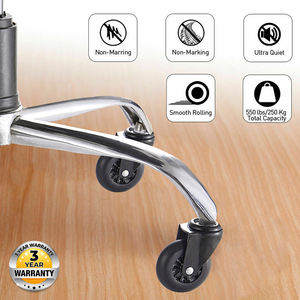 Ersatz Hoch leistungs möbel Bürostuhl Brems rollen 3 ''Verbesserte Silent Smooth Black Schwenk rolle mit Bremse - Product Image 6