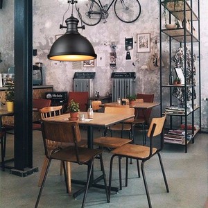 <span class=keywords><strong>Nero</strong></span> moderno semplice lampada Loft industriale caldo <span class=keywords><strong>bianco</strong></span> ferro metallo ciondolo stile nordico rustico ombra pietra E26 Base per la stanza - Product Image 6