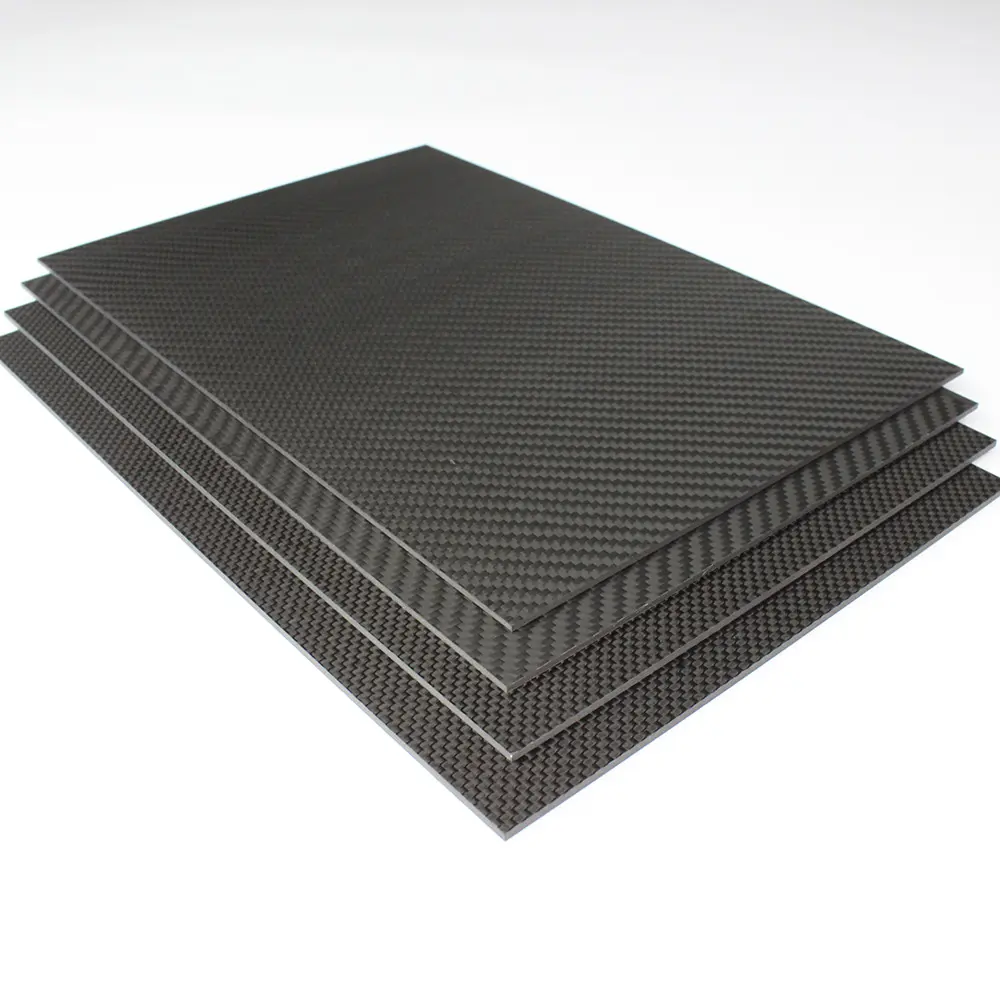 china manufacturer Epoxy resin carbon fiber laminated sheets 3K with fiber pattern