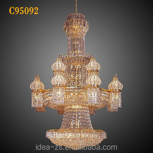 Chanderlier mosaico Pakistán mezquita árabe candelabro de cristal grande - Product Image 3