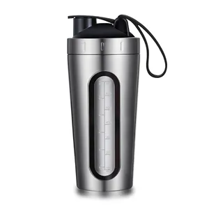 थोक 700ml 25oz व्यक्तिगत लोगो मुद्रण के साथ जिम फिटनेस स्टेनलेस स्टील खेल प्रोटीन प्रकार के बरतन - Product Image 1