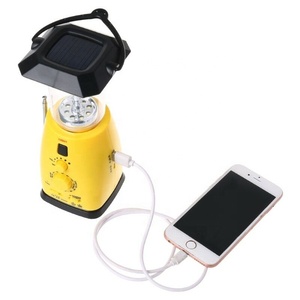 Đèn Lồng Cắm Trại Năng Lượng Mặt Trời Có Thể Sạc Lại, Năng Lượng Mặt Trời Và Tay Crank Dynamo Đa Chức Năng 4 Chiều Powered AM/FM Radio 8 LED Đèn Pin - Product Image 2