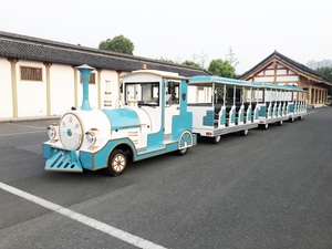 Certificat CE ISO Acheter alimenté par batterie Big Electric Tourist Trackless <span class=keywords><strong>Tour</strong></span> Amusement Electric Trackless Train à vendre - Product Image 2