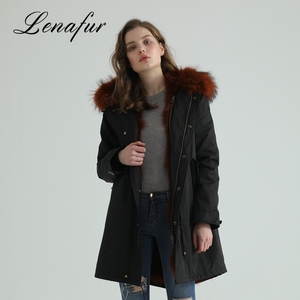 Calidad estable <span class=keywords><strong>mapache</strong></span> forrado parka - Product Image 2