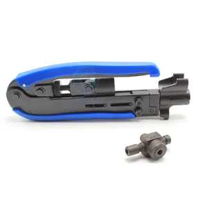 Professional F BNC RCA compression connector hand crimping tool