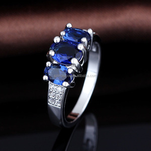 Natural piedra azul 925 anillo <span class=keywords><strong>de</strong></span> plata <span class=keywords><strong>esterlina</strong></span> con CZ anillo inteligente <span class=keywords><strong>precio</strong></span> <span class=keywords><strong>de</strong></span> fábrica - Product Image 1