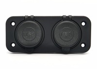Montage sur panneau double 12v 3.1A USB Socket Panel Marine boat