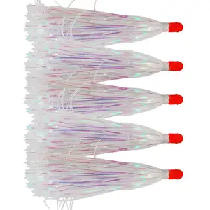 <span class=keywords><strong>Leurre</strong></span> de pêche en Mylar Flash, queue de Teaser, appât avec tête de balle, jupe de cheveux, vente en gros - Product Image 1