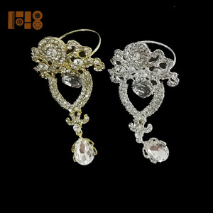 Hot Sale Crystal Diamond Servietten ringe Elegante Ehering halter Gefälligkeiten