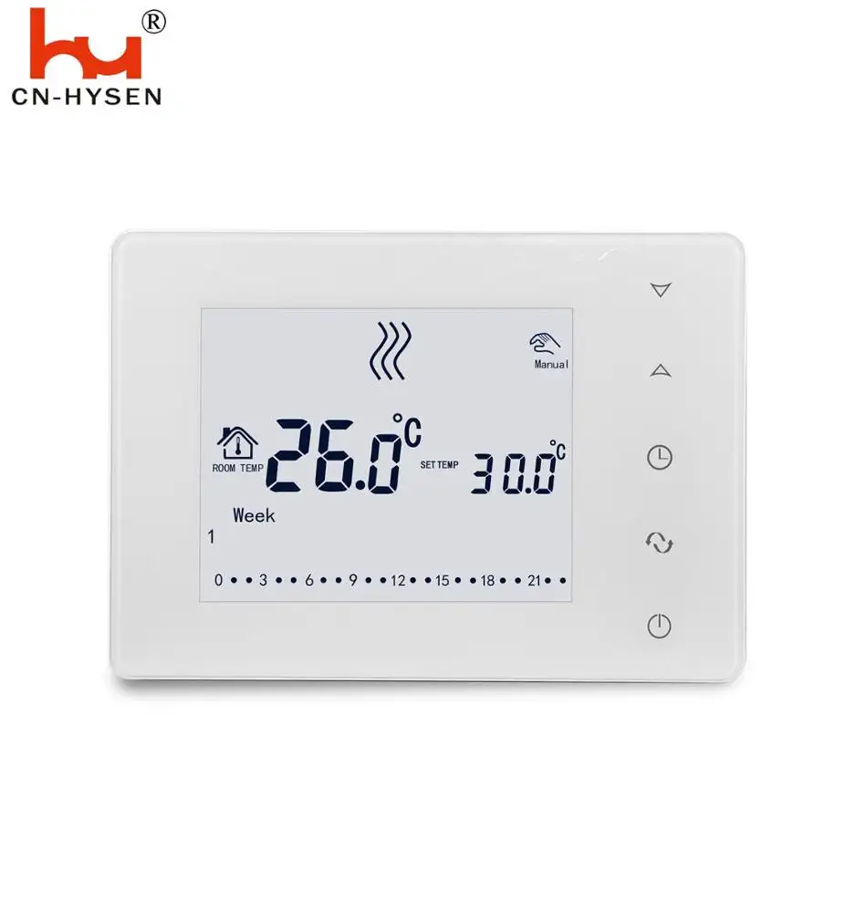 Hysen-termostato Digital inalámbrico HY05RF para calefacción de pared, termostato inalámbrico para esterilla, Cable, calefacción de agua y suelo