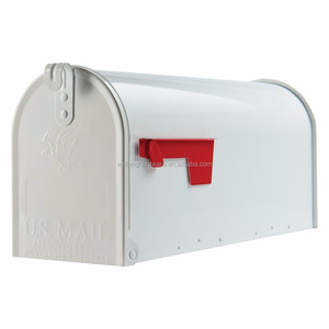 Metal Mail Metal Mailbox Metal Powder Coated Mailbox American White Color Tin Antique Mailbox