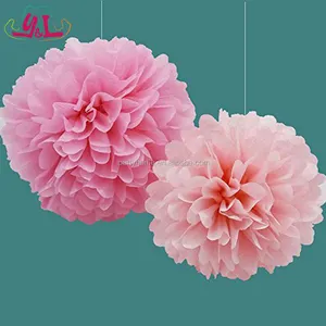 Casamento fornecedor de pompom papel flor decoração artesanato para lembrança do casamento