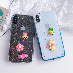 Ốp Điện Thoại Di Động Bằng Nhựa Acrylic Trong Suốt Bằng Nhựa Epoxy Hình Chú Vịt Kẹo Dễ Thương 3D Pha Lê Cho <span class=keywords><strong>Iphone</strong></span> Xs 11 12 13 14 Pro Max Ốp Lấp Lánh - Product Image 2