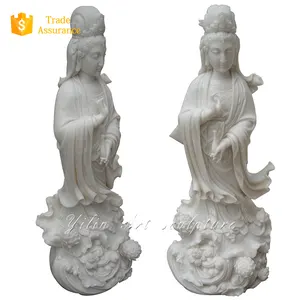 Statue de dieu chinois kwan-yin en marbre