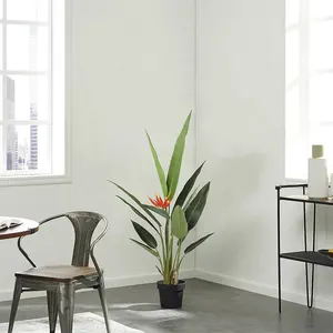 120cm artificial bird of paradise indoor simulation green plant potted home decoration hotel green plant matching