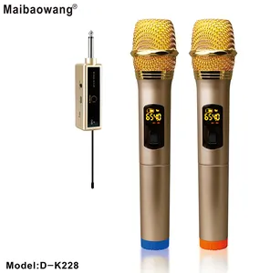 New Gold Draadloze Karaoke Microfoon