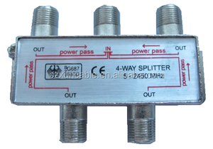 2 vías 3 vías 4 vías TV satélite Splitter 5-2450MHz F tipo TV señal <span class=keywords><strong>antena</strong></span> Cable coaxial divisor distribuidor - Product Image 2