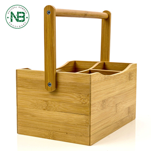 Çatal Tutucu Sofra Takımı Caddy Gümüş Caddy Sofra Masa Tutucu Salıncak Kolu Ile Organik Bambu yapılmış - Product Image 4