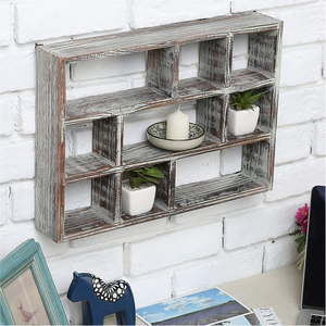 Étagère murale flottante rustique nordique en résine pour salon, faite à la main, multifonctionnelle, durable, non pliable, pour rangement - Product Image 2