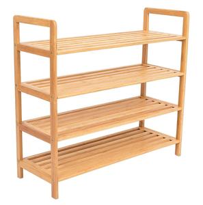 <span class=keywords><strong>Zapatero</strong></span> de Bambú de 4 Niveles, Armario de Madera y Organizador de Entrada con Capacidad para 12 Pares de Zapatos - Product Image 2