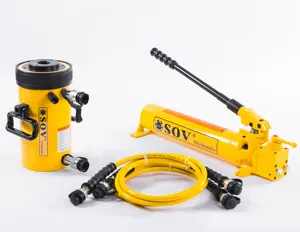 Hydraulic Cylinder RRH Series ENERPAC Same Model 30-600T Double Acting Hollow Plunger Hydraulic Cylinder