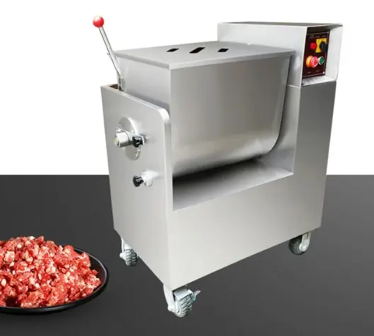 Máquina mezcladora de carne OEM 100L/lote, mezclador automático de carne picada, relleno de verduras, mezcladora con acero inoxidable