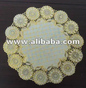 Round Golden PVC Doily