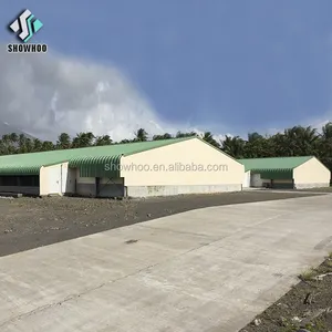 Frangos De Corte De Aves Galpão Fazenda Galinheiro Pré-fabricada Estrutura de Aço comercial Projetos Para Venda