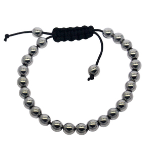 Mode bricolage à la main 6mm perle ronde plaqué or argent deux couleurs <span class=keywords><strong>noir</strong></span> bile cuir corde main chaîne en gros - Product Image 5