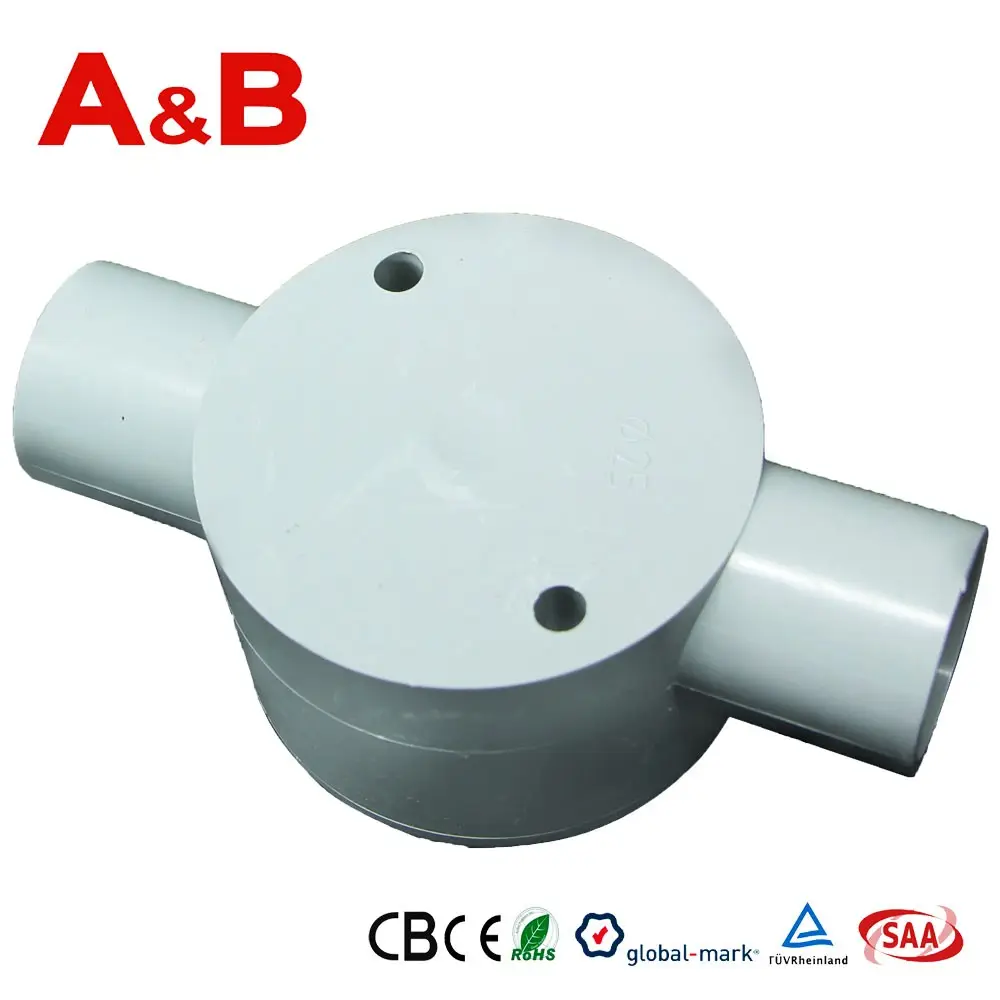yueqing* PVC Round Junction Box 20mm 2way* electrical shallow junction box metal%