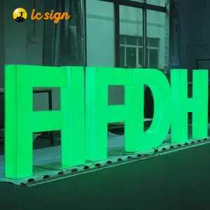 Factory Direct Sale Top Quality light plastic acrylic led full-lit alphabet letter