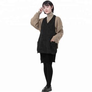 Nero Poliestere Materiale Donne Salone di Bellezza Uniforme Per Salone di bellezza - Product Image 3