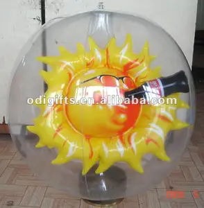Promotional inflatable heronsbill beach ball PVC objects inside ball firgure inside beach ball