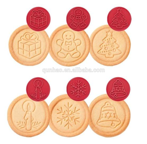 Nuevo diseño 6 unidades geométrica motivos y una ronda cortador Galleta de silicona sello - Product Image 4