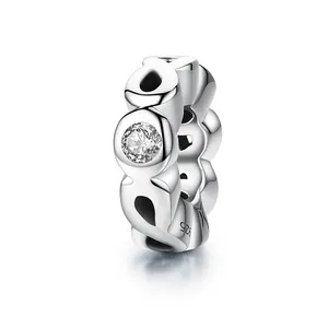 925 Sterling Silver Infinity Love Clear Cubic Zirconia Charms