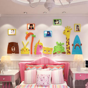 Pegatinas acrílicas 3D de animales de dibujos animados, arte de pared decorativo para niños para guardería y guardería, pegatinas decorativas para habitación de bebé - Product Image 2
